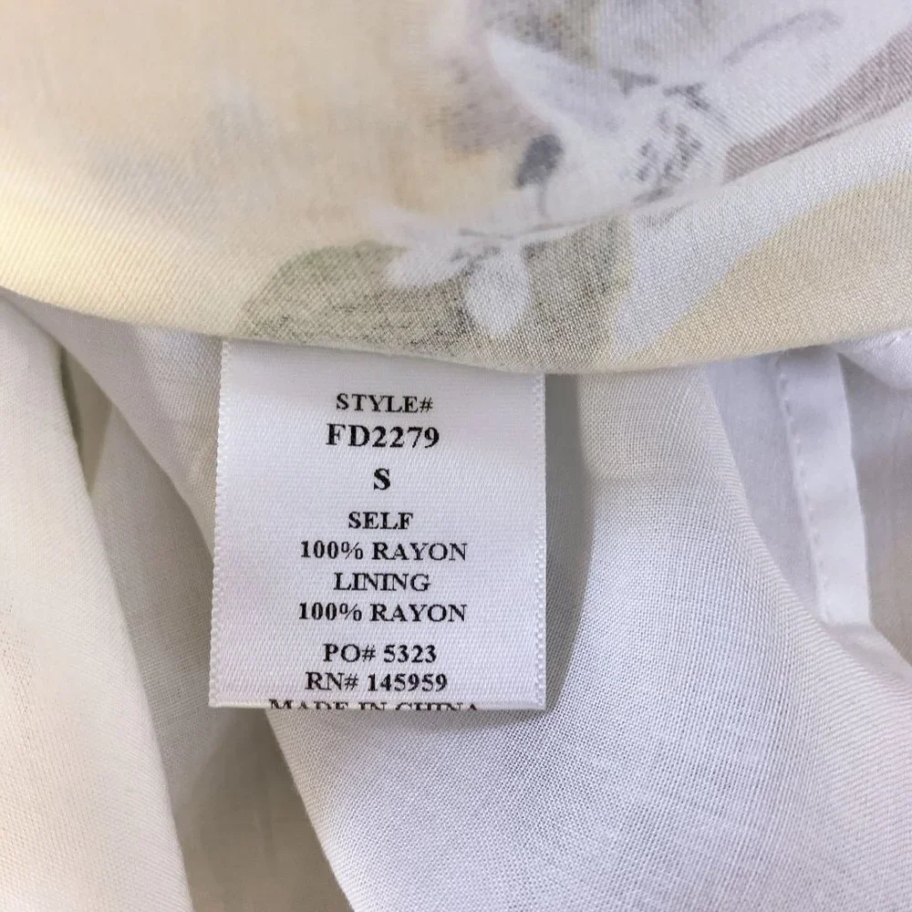 NWT Dress Forum Los Angeles  Lemon Print Dress White Yellow Small - Picture 4 of 4